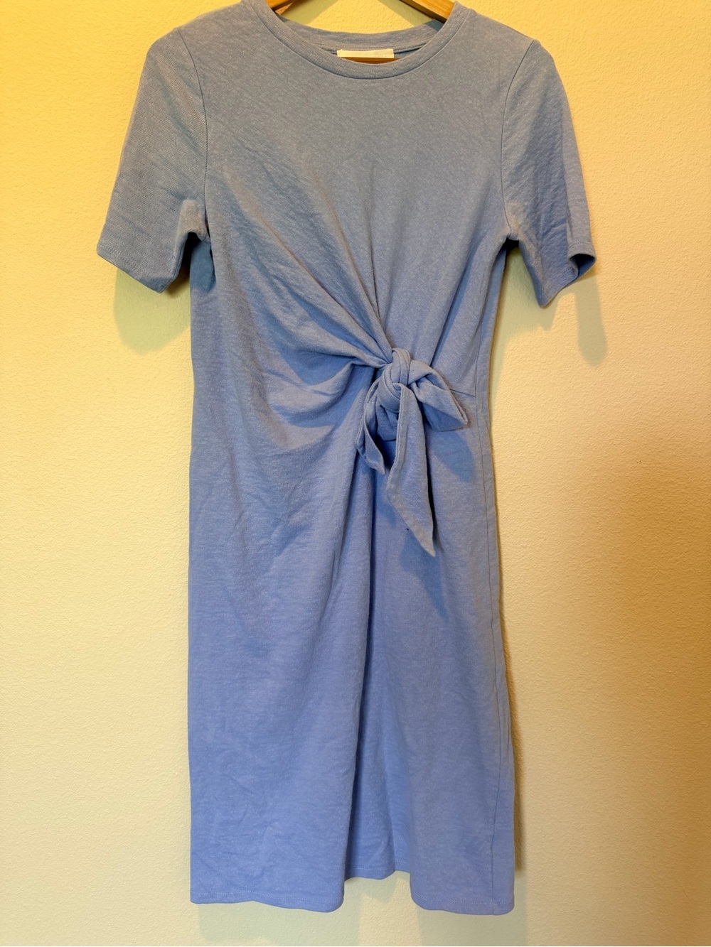 Adyson Parker Blue Tie Front Midi Dress Size Medium #0088